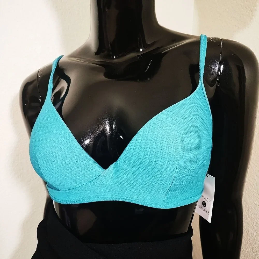 Shade & Shore Teal Bikini Swim Top